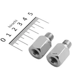 新品 MIRAX ミラーネジ変換アダプター ミラー径8mm→取り付け径10mmのサムネイル