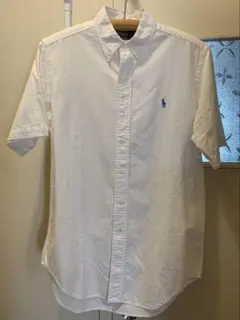 希少　Polo by Ralph Lauren 半袖ボタンダウン　ブルー刺繍