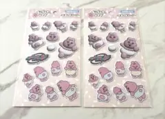 セリア おぱんちゅうさぎ　ぷくっとシール 2枚セット キャラクター