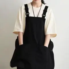 エプロン ワークエプロン DIY 園芸 カフェ シンプル 2WAY 大容量のサムネイル