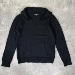 ETOILE ISABEL MARANT モヘヤニット　スキッパー　Ｖネック　黒