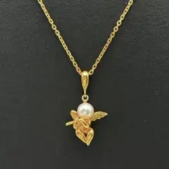 MIKIMOTO　ミキモト　パールエンジェルネックレス　K18　アコヤ　天使のサムネイル