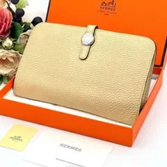 未使用】HERMES ドゴン カードケース スフレ ヴォースイフト イエロー 