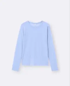 GU ソフトシアークルーネックT 62 BLUE L