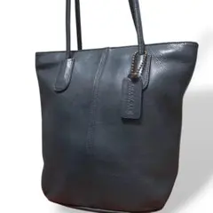 美品　オールドコーチ　ショルダーバッグ　ミニトートバッグ　バケツ　ネイビー　紺
