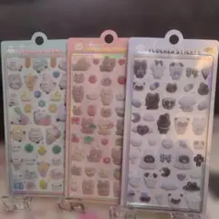 フロッキーシール　もふもふ立体シール　３枚セット【SHANLE公式・海外正規品】