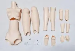 【ジャンク/加工品】オビツ50 ホワイティ 外皮 ※腕短縮加工あり※足の磁石無し