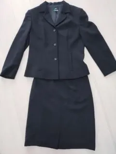 エンスウィート スーツ スカート ジャケット 黒 ブラック サイズ3 レナウン