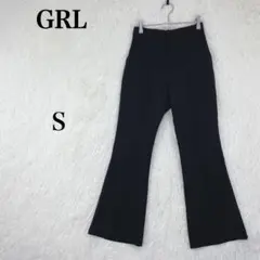 【グレイル】k8360t フロントタック カジュアル フレアパンツ S ポケット