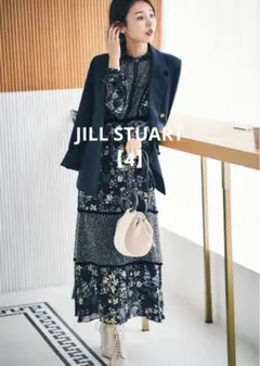 JILL STUART ミックスフラワープリントワンピースLサイズ4花柄ワンピ