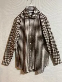 THE SUIT COMPANY ビジネスシャツ 41/84 ギンガム ブラウン