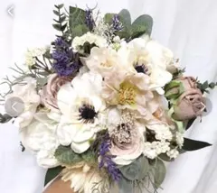 ウェディングブーケ ブートニア　アーティフィッシャルフラワー