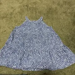 b a b yGAPデニム調ドット柄 ノースリーブ ワンピース ベビー服のサムネイル