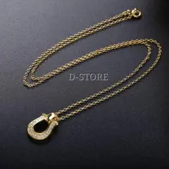 D-STORE 18Kゴールド plating ホースシューネックレス 925
