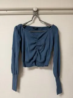 EMODA 青いクロップドトップス