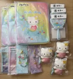サンリオ当りくじ キティ豪華7点セット(置き時計・マルチケース