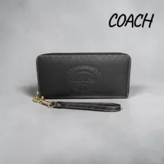 COACH ブラック長財布cj884アウトレット品 - メルカリ