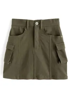 インパン付きミリタリーミニスカート