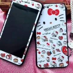 iPhoneケース ガラスケース ストラップ ガラスフィルム可愛いiPhon-