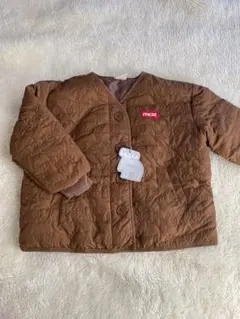 moz ブラウン キルティングジャケット 100