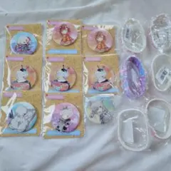 まふまふ　ファミマコラボ缶バッジ　ラバーバンド