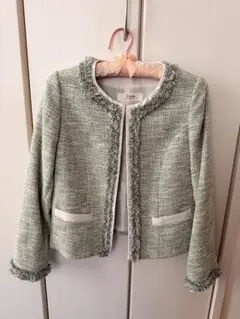 【美品】ノーカラージャケット ツイード 9ARのサムネイル