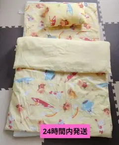 子供保育所昼寝用 アンパンマン布団イエロー7点セット+シート3点+ブランケット