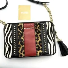 ☆《美品》MICHAEL KORS クロコダイル型押し　チェーンショルダーバッグ