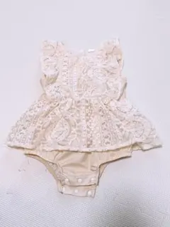 SHEIN レースワンピース ロンパース オフホワイト セレモニー　70 80