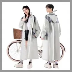 レインコート⭐️自転車レディース メンズ リュック対応 レインウェア ロング丈のサムネイル