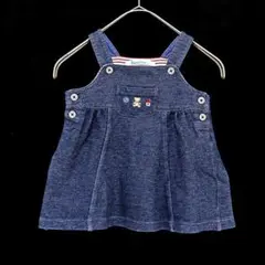 SE4-H10☆ファミリア ジャンパースカート 80 刺繍入り■☆☆☆