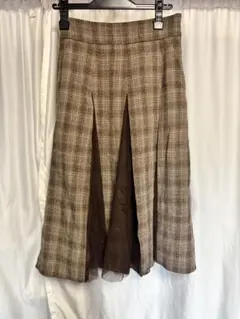 JILL BY JILLSTUART フレアスカート チェック ブラウン