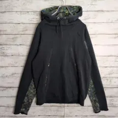 JORDAN ジョーダン 刺繍ロゴ 総柄切替 プルオーバーパーカー L相当 古着
