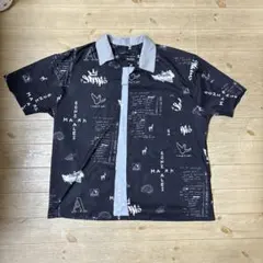 Mark Gonzales 半袖シャツ 総柄 ブラックのサムネイル