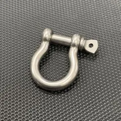 ステンレス製 25mm U字シャックル セイリングキーホルダー