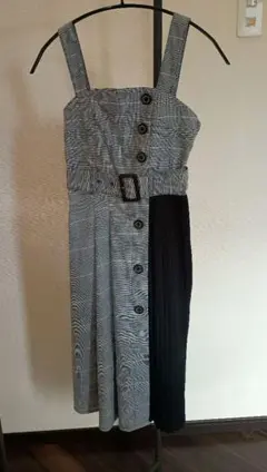 チェック柄 ベルト付きジャンバースカート　140