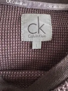 【Y2K】Calvin Klein ワッフル 長袖カットソー ブラウン Lのサムネイル