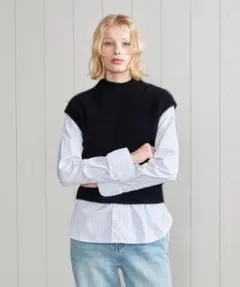 H BEAUTY&YOUTH ラクーンカシミヤニットベスト
