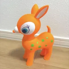 Babie プチバビエ　貯金箱 オレンジ高さ22cmバンビ