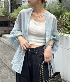 CIAOPANIC TYPY シアーバンドカラーシャツ