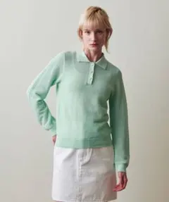 steven alan メッシュ　ポロカラーニット