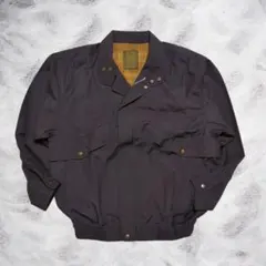 ネイビー ボタン付き ジャンパー