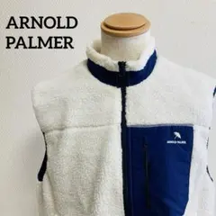ARNOLD PALMER フリースベスト ホワイト/ネイビー