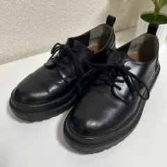 GU 厚底 レースアップ シューズ ブラック Mサイズ