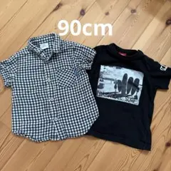 SLAP SLIP チェックシャツ & BABY DOLL Tシャツ 90