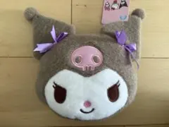 ★クロミ★ サンリオキャラクターズ ふわふわフェイスポシェット