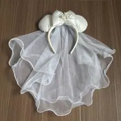 ミニー　花嫁カチューシャ　ウエディング　海外