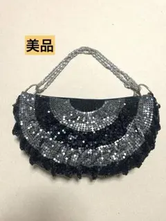 ビーズ＆スパンコール刺繍 パーティーバッグ／クラッチバッグ　ハンド／肩掛け