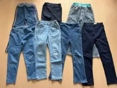 ガールズ　デニムボトムス等　7点セット