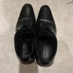 スカルぺダルジェント　黒いレザー シューズのサムネイル